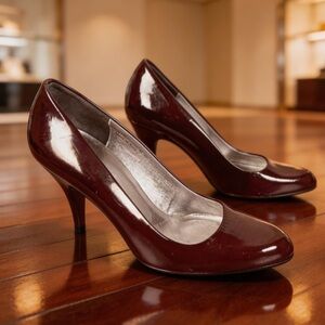 Coach Burgundy Patent Leather Heels